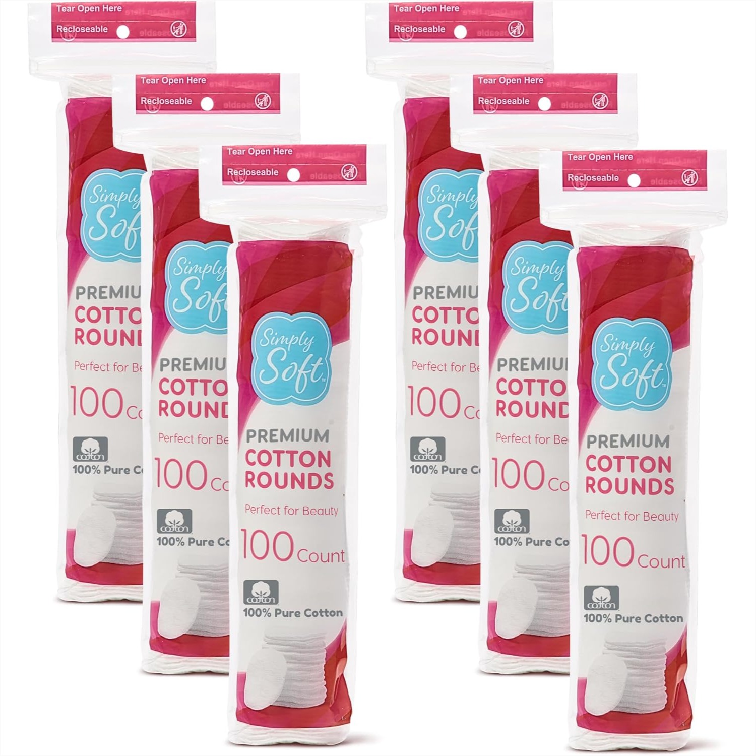 Skincare Xxl - 100% Pure Cotton Rounds, Premium Soft