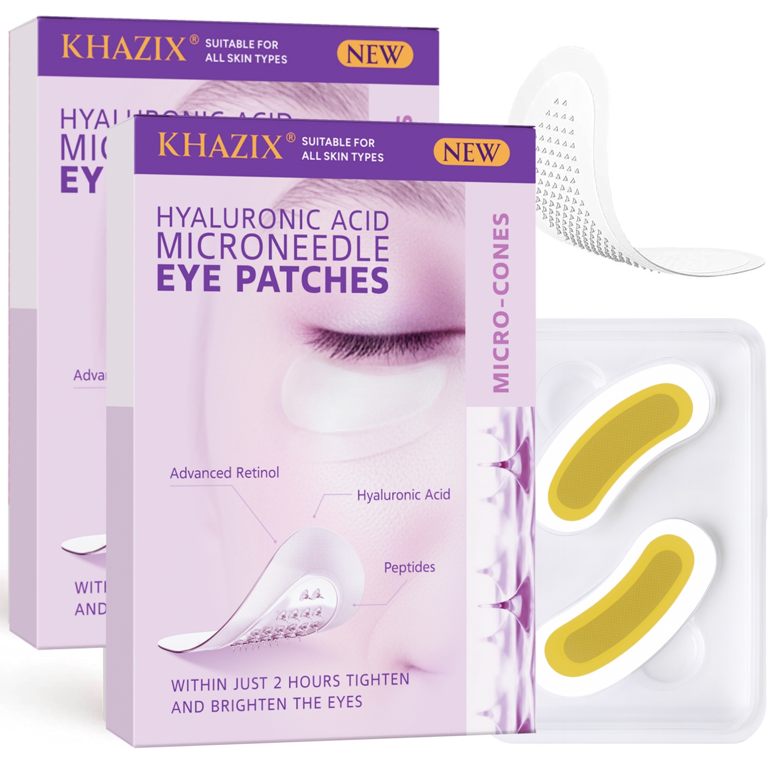 Eye Cream Peptide - Retinol Microneedle Eye Patches with Hyaluronic