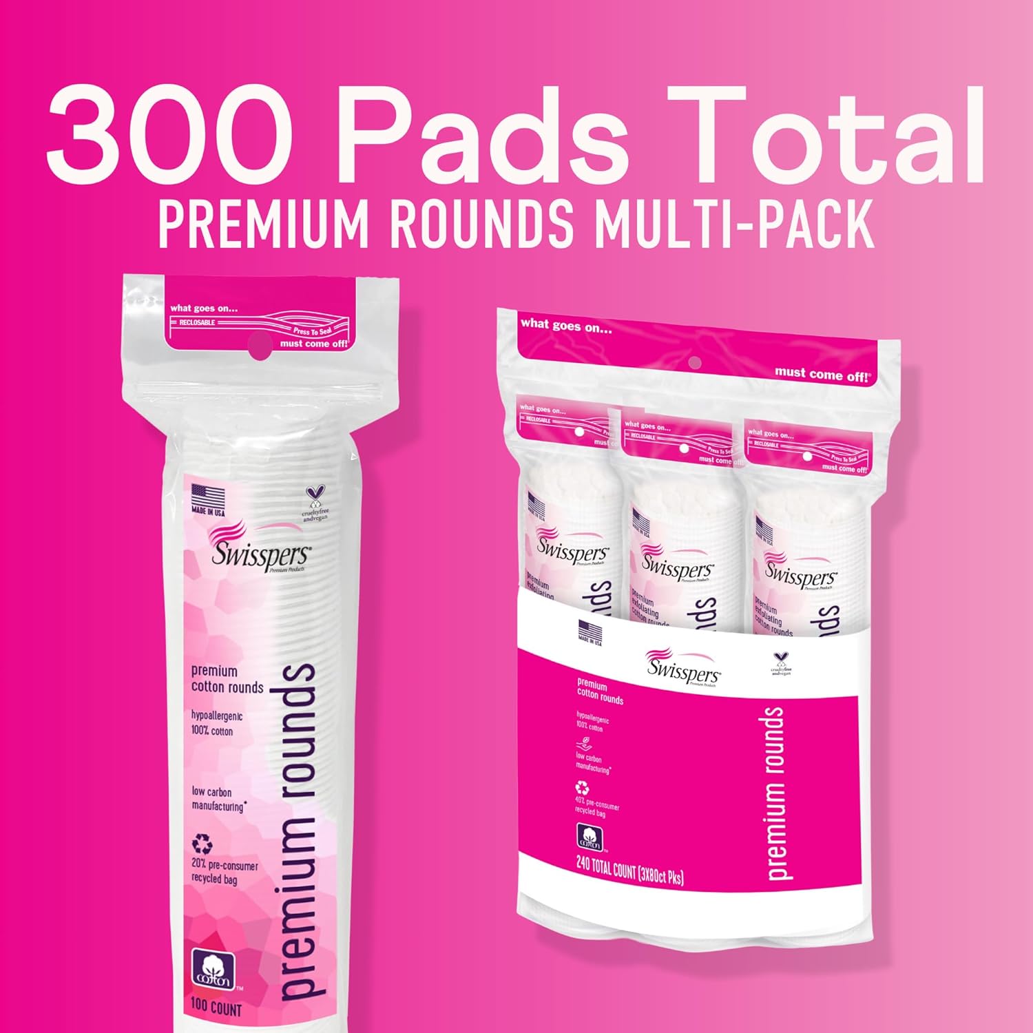 Dual Sided Cotton Rounds for M - Skincare Xxl ulasan dan harga