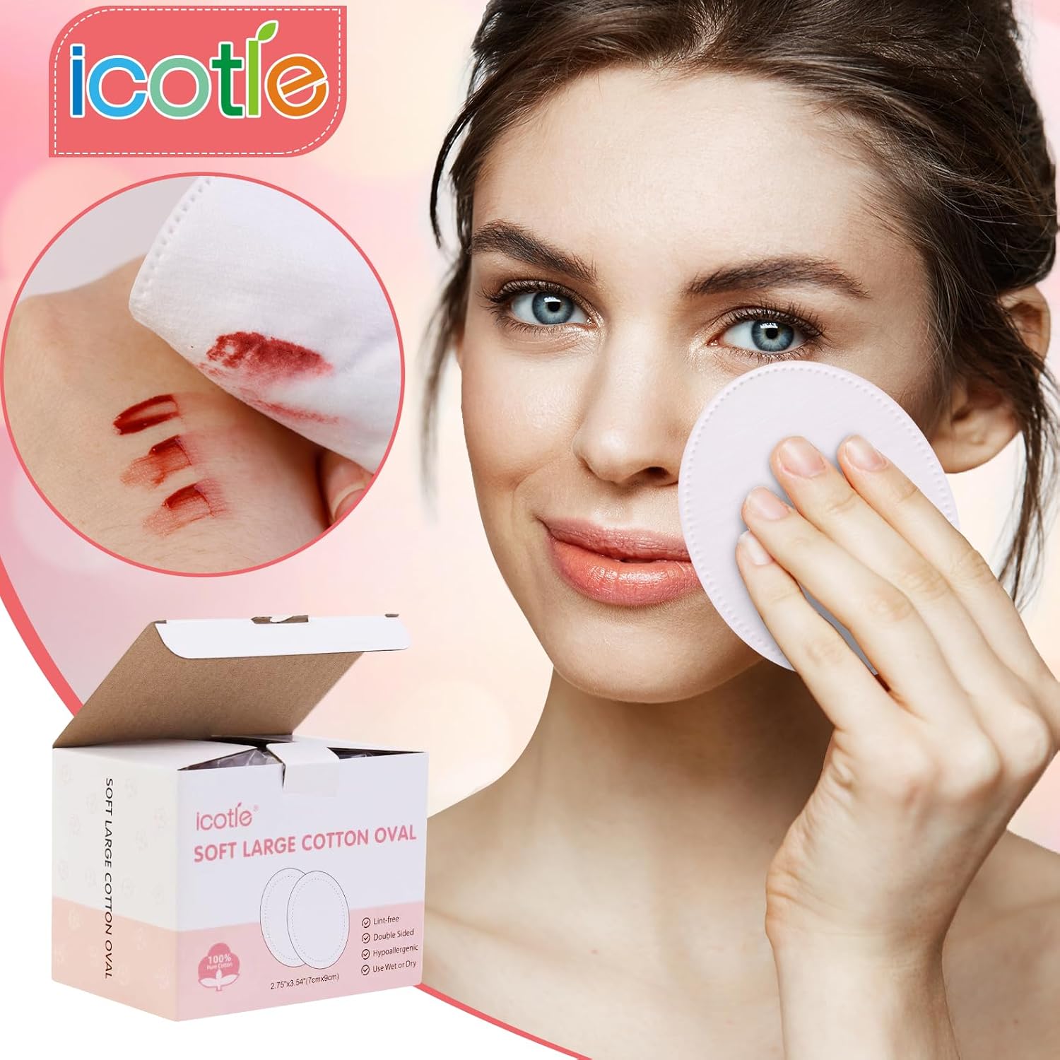 Ultra-Soft Oval Cotton Pads, 1 - Skincare Xxl ulasan dan harga