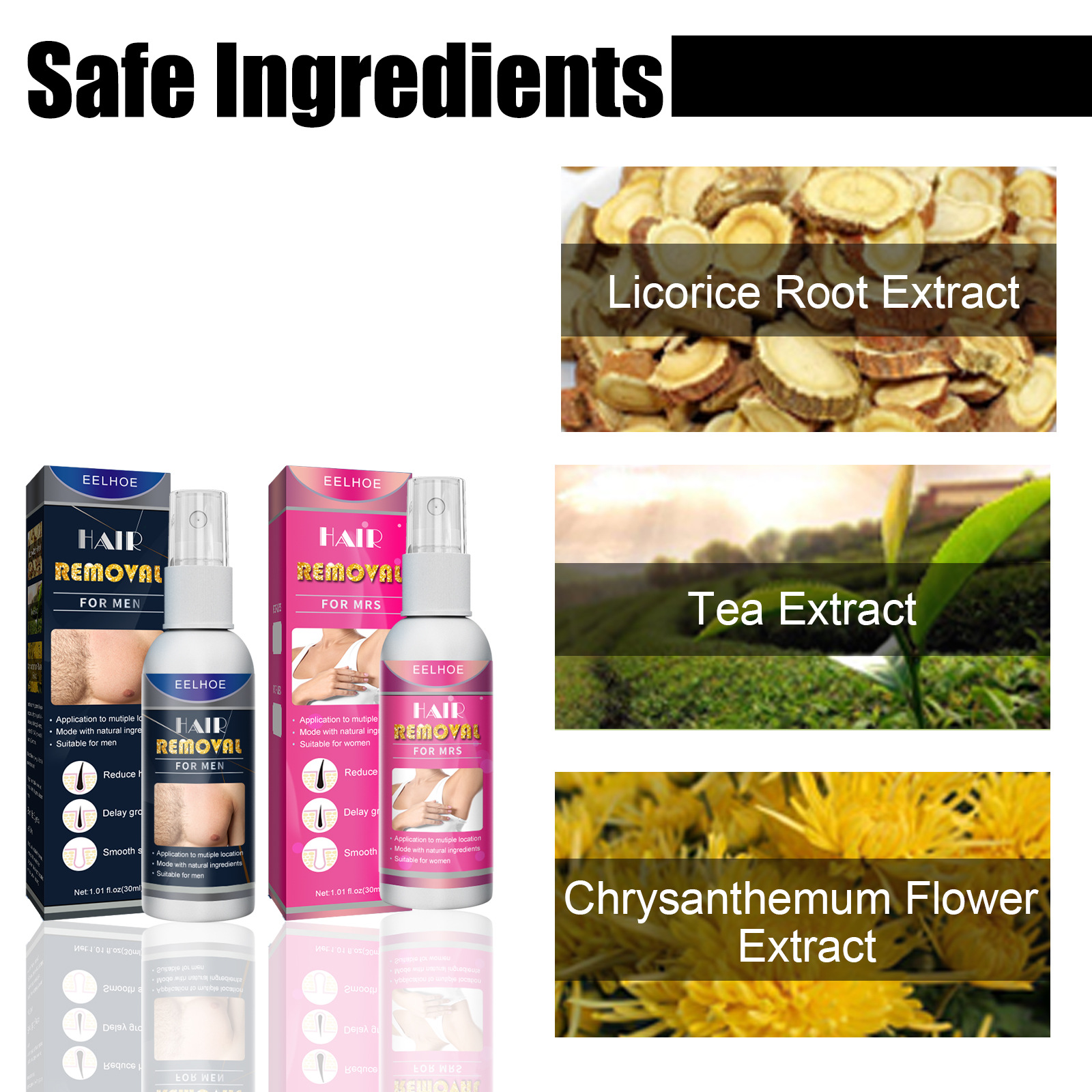 EELHOE 30ML Painless Hair Remo - Skincare Herbal ulasan dan harga